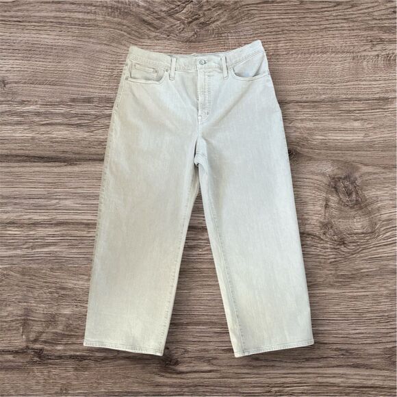 NWT Madewell The Perfect Vintage Wide Leg Crop Jean Stretch Denim Size 32 NEW - Picture 1 of 16